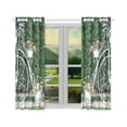 thumbnail image 2 of MYPOP Beautiful Bicycle Window Curtain Kitchen Curtain 26x39 inches (Two Piece), 2 of 3