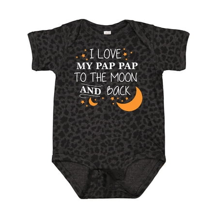 

Inktastic I Love My Pap Pap to the Moon and Back Gift Baby Boy or Baby Girl Bodysuit