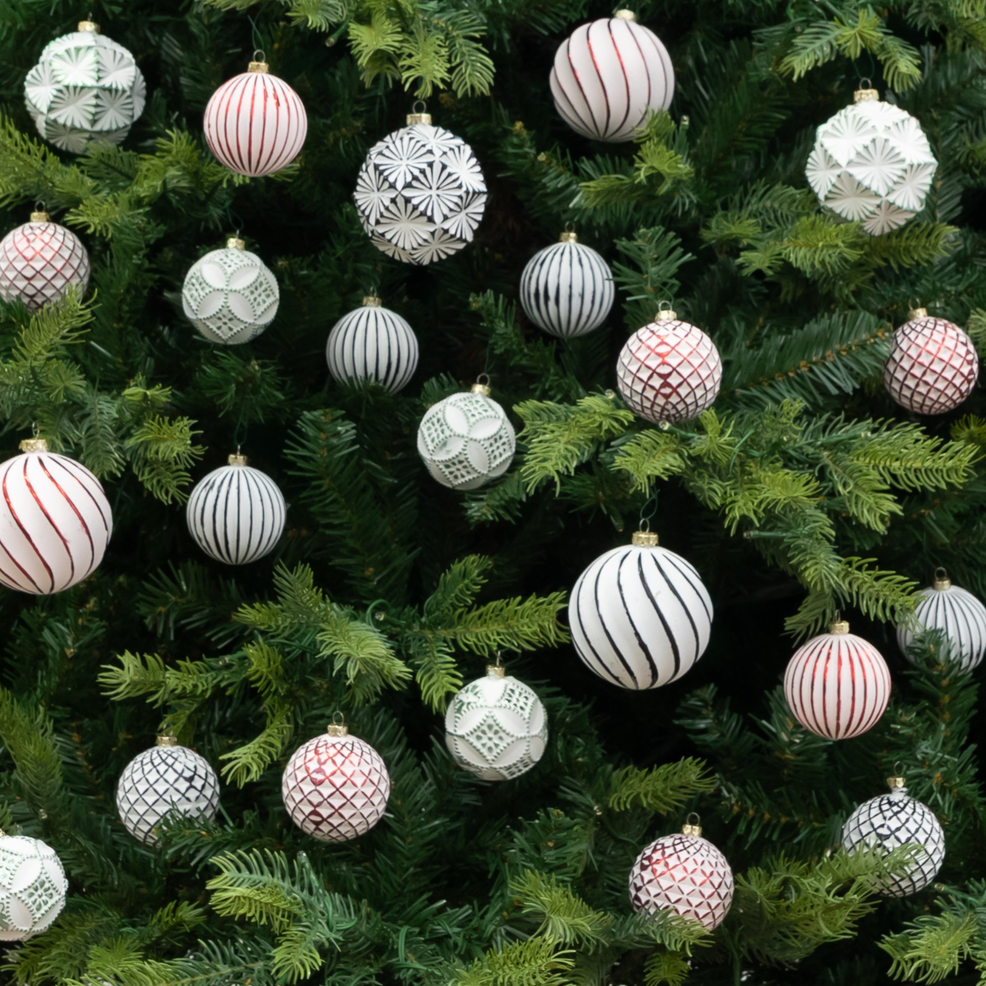 24-pc Pink and Silver Ball Shatterproof Christmas Ornaments