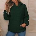 thumbnail image 2 of Yokua Women Quilted Hoodies Casual Long Sleeve Sweatshirts Trendy Lightweight Pullover Tops with Pocket Comfy Fall Clothes, 2 of 7