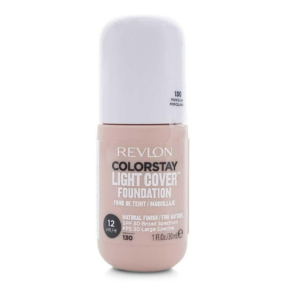 Revlon Colorstay Light Cover Foundation, Natural Finish, SPF 30, #130 Porcelain
