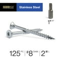 thumbnail image 2 of Deck Plus Dual Torq Flat Head Exterior Deck Screws, Silver, Steel, No. 8 x 2", 1lb Box, 48463, 2 of 10