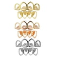 thumbnail image 5 of Copper Open Face Caps Grills 4 Fang Grill Set Costume Jewelry - Gold, 5 of 6