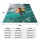 thumbnail image 3 of Fotbe Underwater Swimming Duck Manta de Franela Acolchonada con Estampado, Súper Suave y Esponjosa, Extra Grande para Sofá, Cama, Uso Todo el Año-60"x50", 3 of 7