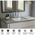 thumbnail image 2 of 16"W x 12"D Undermount Bathroom Sink Rectangular Small, Los Flexi 16 Inch White Ceramic Vanity Sink With Overflow Hole, Under Counter Sinks For Bathrooms, 2 of 7