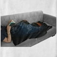thumbnail image 6 of Guitar Soft Flannel Fleece Throw Blanket, Cool Passionate Design of an Item Illustrated in Water and Orange Effects, Cozy Plush for Indoor and Outdoor Use, 50" x 60", Charcoal Grey, by Ambesonne, 6 of 6