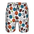 thumbnail image 4 of Kdxio Color Balls Pattern Mens Casual Shorts - Drawstring Summer Beach Sports Shorts for Men, 4 of 9