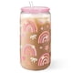 thumbnail image 1 of Vaso de cristal SANDJEST de 473 ml con tapa acrílica y pajita, 1 of 8