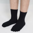 thumbnail image 6 of LOFIR Mens Toe Socks Cotton Athletic Running Ankle Five Finger Crew Socks Size 10-13, 5 Pairs, 6 of 8
