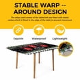 thumbnail image 4 of Merry Christmas Table Cloths for 6 Foot Rectangle Tables, Red Xmas Balls Snowflake Black Plaid Patio Waterproof Elastic Fitted Tablecloths, Washable Rectangular Table Cover for Camping, 4 of 8