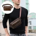 thumbnail image 3 of FloreceBien Riñonera de cuero para hombres y mujeres, riñonera suave y duradera para correr, caminar, trotar, senderismo, 3 of 5