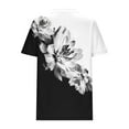 thumbnail image 5 of Nmnitkp Womens Plus Size Tops Cute Floral Print Summer Blouses Casual Crewneck Lace Crochet Short Sleeve Loose Tunic Top S-3XL, 5 of 5