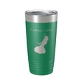 thumbnail image 1 of Portage Lake Map Tumbler Travel Mug Insulated Laser Engraved Coffee Cup Huron River Chain of Lakes Michigan 20 oz Green, 1 of 1