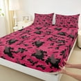 thumbnail image 3 of jejeloiu Pink Black Brown Bed Sheets,Farmhouse Camouflage Hunting King Sheets,Retro Rustic Camo Sheet Set For Adult,Breathable Home Decor,4-Piece, 3 of 7