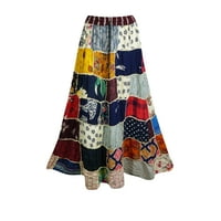 Mogul Women's Hippie Bohemian Gypsy Vintage Ethnic Patchwork Long Skirts