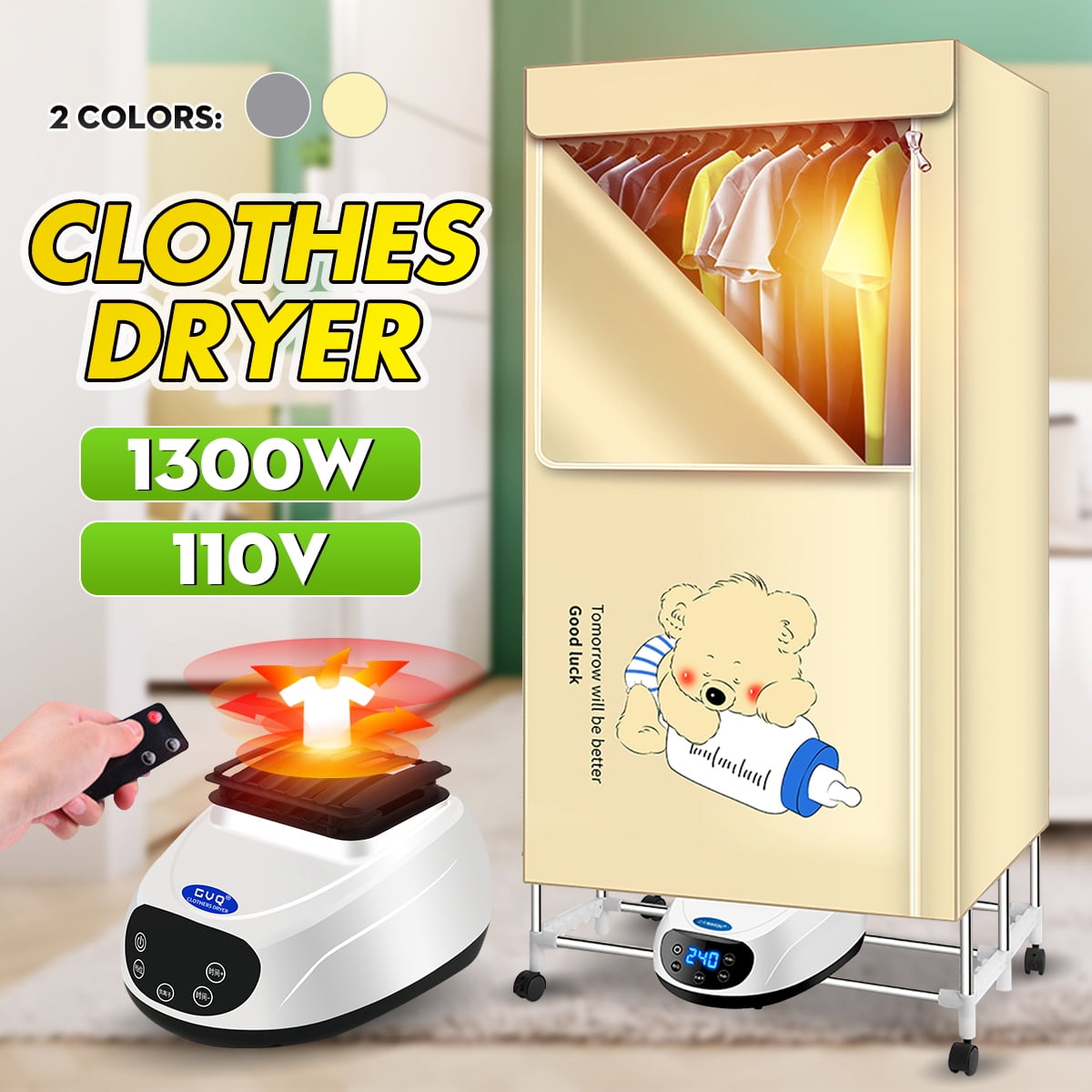 110V 1300W Foldable Clothing Dryer,Folding Clothes Dryer, Household