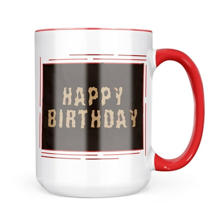 

Neonblond Happy Birthday Burned Paper Mug gift for Coffee Tea lovers