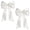 White, variant on 2 Pack Large Satin Bow Decorations 40 x 24 inch, Pre-Shaped Oversized Ribbon Bows for Wedding, Party, Gift Wrapping, Wall & Room Decor, Reusable, Black