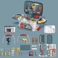 thumbnail image 5 of Bwiyojiz Educational Toys Family Set Puzzle Cooking Kitchen Dressing Table Toolbox Medicals Box Simulation Toy, Gifts for Friend, Blue, 5 of 5