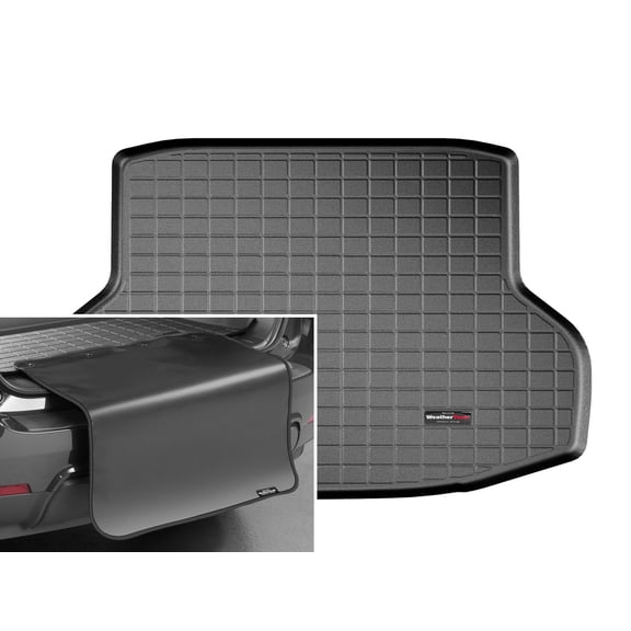 WeatherTech Cargo Trunk Liner with Bumper Protector compatible with Honda Civic Si, Civic - Trunk With Bumper Protector, Black