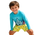 thumbnail image 4 of Boys Swimsuits Two Piece Toddler Rash Guard Swim Trunks & Long Sleeve Shirt Quick Dry Bathing Suits 7-8 Years, 4 of 4