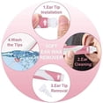 thumbnail image 4 of Ear Wax Remover, Q Grips Ear Wax Remover Rotating Ear Cleaner, 360 Degree Spiral Ear Spoon With 16 Washable Tips Safe And Soft Suitable For Children And Adults-Rosa, 4 of 5