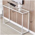 thumbnail image 5 of IVV 42" Sofa Tables, Tempered Glass Porch Table, Console Tables for Entryway, Behind Couch Table, Entry Table with Gold Metal Frame, Hallway Table for Living Room, Entrance Hall Furniture, 5 of 5