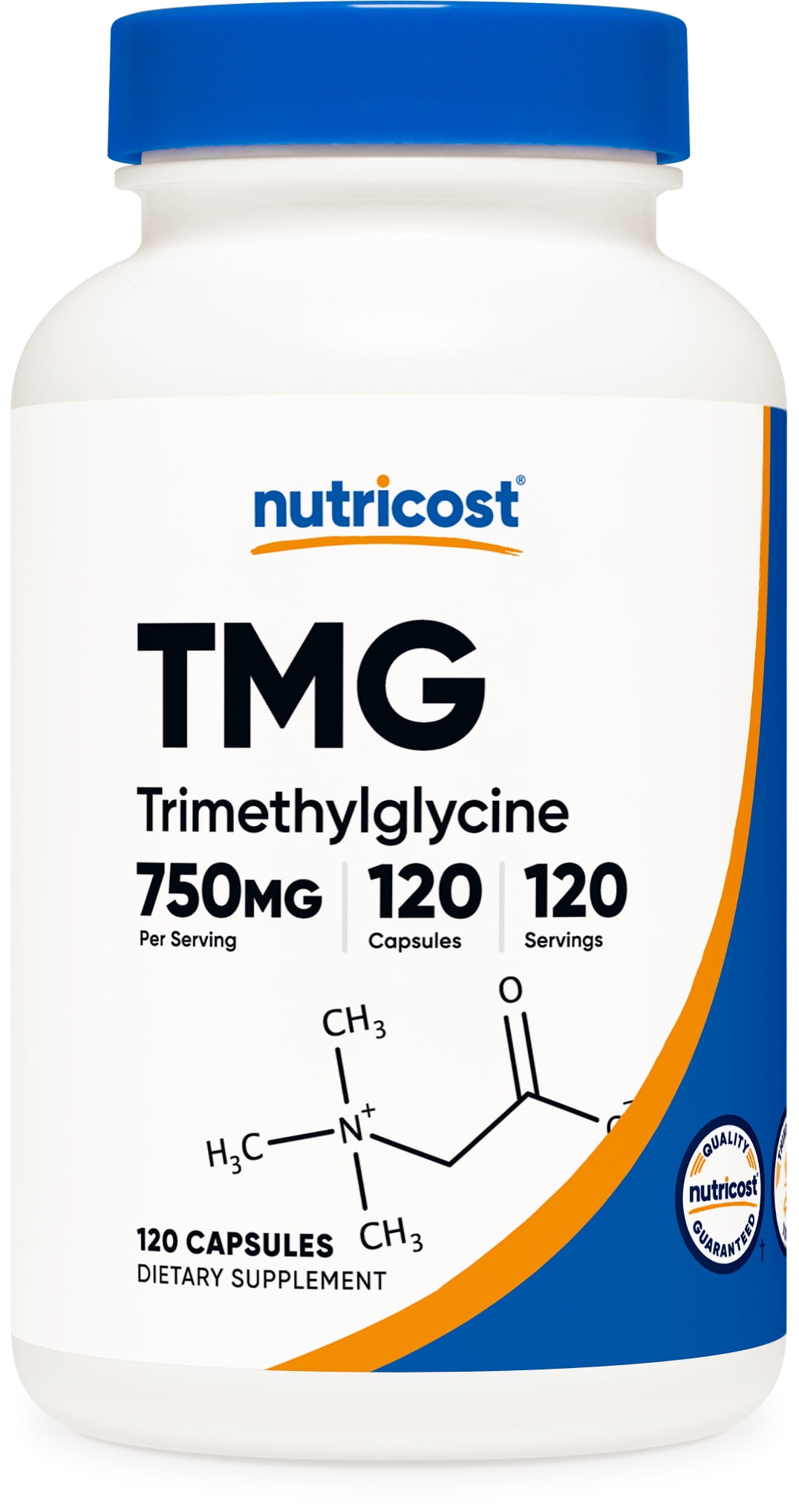 Nutricost Trimethylglycine (TMG) 750mg, 120 Capsules - Non-GMO Supplement