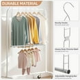 thumbnail image 3 of Hanging Closet Rod, Adjustable Width and Height Closet Hanging Organizer, Space-Saving Clothes Hanging Bar, Closet Extender Hanging Rod Double Closet Hanging Rod,  Chrome, 3 of 9