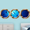 thumbnail image 2 of VWAQ Fish Decals, Submarine Portholes - Underwater Ocean Animals Decor - VWAQ-SPW17 (20" Diameter, Bronze), 2 of 2