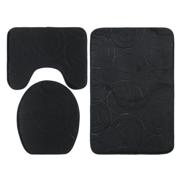 Juego de alfombras de baño, juego de alfombrillas de baño de 3 piezas, alfombrillas de baño absorbentes, diseño fácil de usar