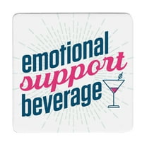 Thirstystone "Emotional Support Beverage" 12-Pack Cork Back Paper Bar Coasters