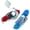 Blue + Red, variant on Split-Type 6-in-1 Combo Camping Flatware Mess Kit, Detachable Spoon Fork Knife Multi Utensil Set in Red Blue, Packed with Carry Bag for Outdoor Camping & Travel Use
