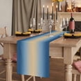 thumbnail image 2 of Table Runners 72 Inches Long Dress Scarves, Navy Blue Ombre Farmhouse Kitchen/Dining Table Runner, Coffee Tablerunners, Modern Yellow Gradient Farmhouse Art 16x72 Inch, 2 of 9