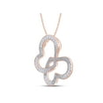 thumbnail image 2 of Adorable 1/4 CT TW Lab Grown Diamond Butterfly Necklace Pendant For Women Lab Diamonds In 14K Rose Gold Plated 925 Sterling Silver Accompanied By 18" Rope Chain (GH/SI, 0.25 Cttw), 2 of 6