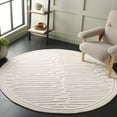 thumbnail image 2 of Safavieh  Handmade Chatham Rela Modern Wool Rug 6' x 6' Round - Ivory, 2 of 5