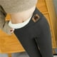 thumbnail image 4 of Gibobby Medias Afelpadas Translúcidas Leggings de invierno para mujer, informales, de Color sólido, elásticos, de cintura alta, térmicos, Capris, pantalones de entrenamiento, pantalones (Gris, M), 4 of 5