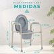 thumbnail image 3 of Silla Comodo 3 en 1, Silla de Ayuda para Inodoro Portátil con Cubeta y Cover | Silla Asiento de Ducha para Baño, 3 of 10
