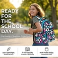 thumbnail image 6 of DISNIMO Soccer Graffiti Print Spacious School Backpack, Multi Compartment Bookbag with Side Mesh Pockets for Elementary & Middle School Students Daily Use, 6 of 7