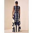 thumbnail image 2 of Multicolor Geometric Print Sleeveless Maxi Dress For Summer Festival, Vacation, Beach, Street Style, 2 of 8