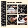 thumbnail image 5 of Peel and Stick Wallpaper Botanical Leaf Rose Gold Accents Black Wall Mural 23.6in x 9.8ft Self Adhesive Removable Wall Paper Renter Friendly Wallpaper for Bedroom Living Room Cabinets, 5 of 8