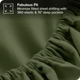 thumbnail image 4 of Bare Home Ensemble 5 Pcs Bed-in-a-Bag - Très Grand Simple, Vert avec Ensemble de Draps Vert, 4 of 7