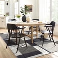 thumbnail image 2 of Hasoo 5' x 7' Area Rug Modern Geometric Washable Rug Patchwork Rug Indoor Stain-Resistant Low Pile Throw Carpet for Dorm, Brown, 2 of 5