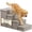 Light Grey-4-4-Steps Storage (40"D x17"W x23"H), variant on 3-step Wide Dog Stairs 18" H With Removable Cover  Non-slip Storage Pet Steps For High Bed Couch Small/medium/large Old Dogs Puppy Up To 200lbs Cat Car Grey