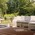 thumbnail image 4 of Safavieh Courtyard Andy Medallion Indoor/Outdoor Area Rug, Chocolate/Cream, 2'7" x 5', 4 of 10