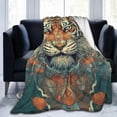 thumbnail image 3 of Yibo Cute Penguin Throw Blanket Penguin Flannel Blanket Home Decor Perfect for Bed and Sofa Blankets for All Season Microfiber Durable Couch Blankets, 3 of 8