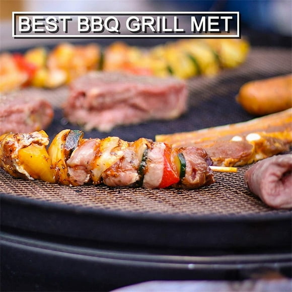 Xihbxyly Red para Parrilla de Barbacoa, Malla de Alambre Antiadherente, Fácil de Limpiar, Perfecta para Salchichas, Hamburguesas, Pescado y Mariscos, Parrilla Versátil, Ideal para Barbacoas Al Aire L
