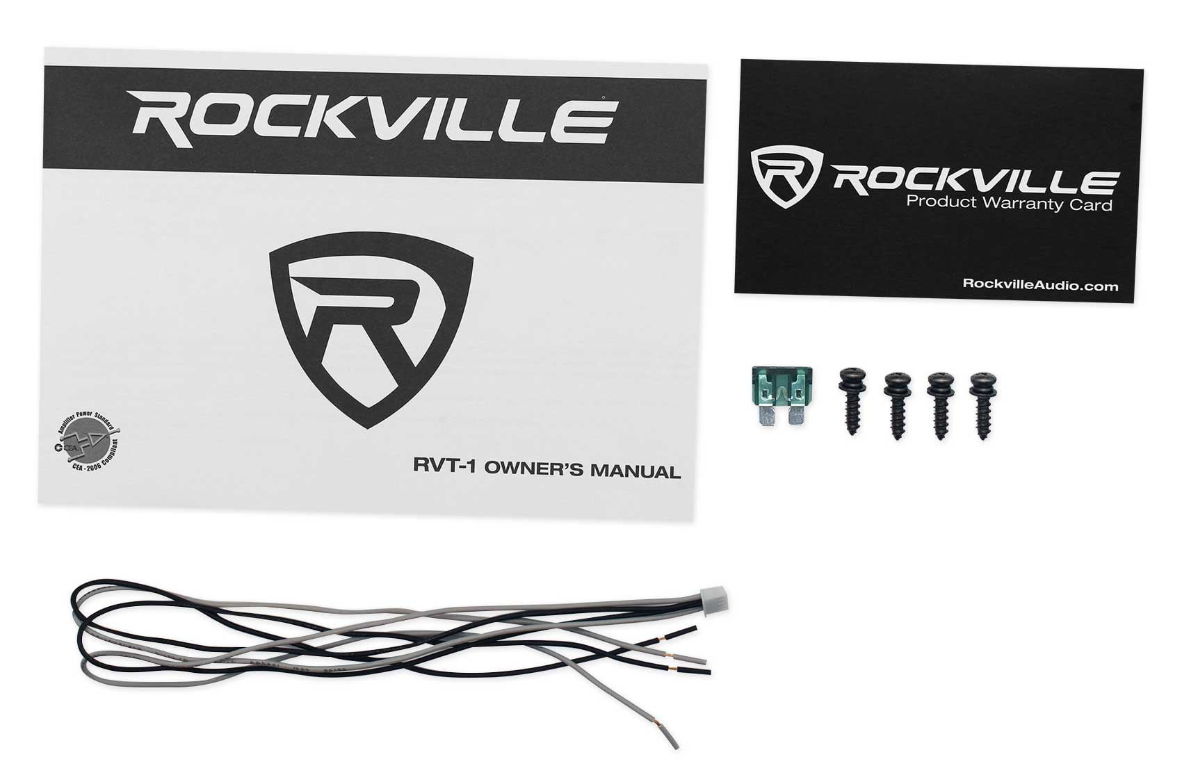 Rockville RVT-1 1000w Peak/250w RMS 2 Channel Car Amplifier+Amp Wire Kit