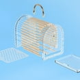 thumbnail image 6 of YIEMEEN Handheld Birds Travel Cage for Small Parrots Transparent Acrylic Carry Cage for Lovebirds Portable Carry Box for Conure, 6 of 19