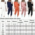 thumbnail image 2 of Tracksuit Sets for Womens--2Pcs Women's Long Sleeve Round Neck Sweatsuits Pullover T-Shirt Sweatpants Jogging Suits, 2 of 3